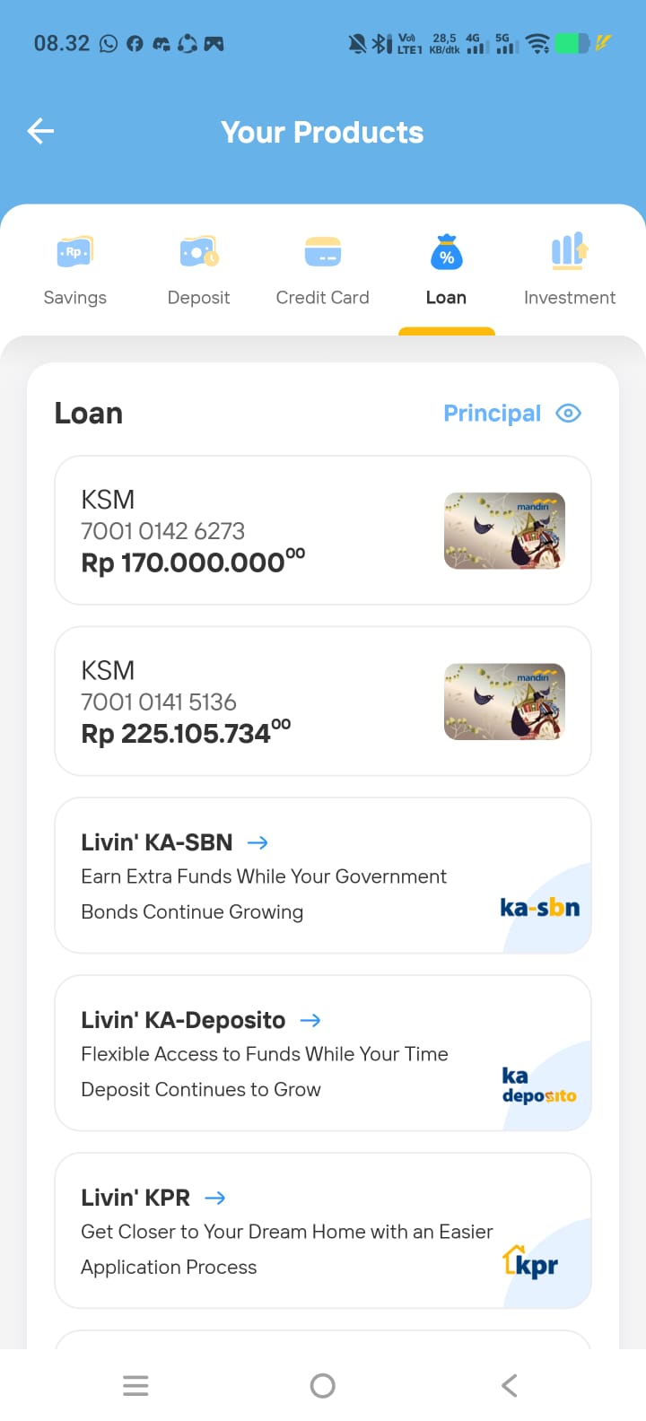 Daftar Produk Loan Mandiri